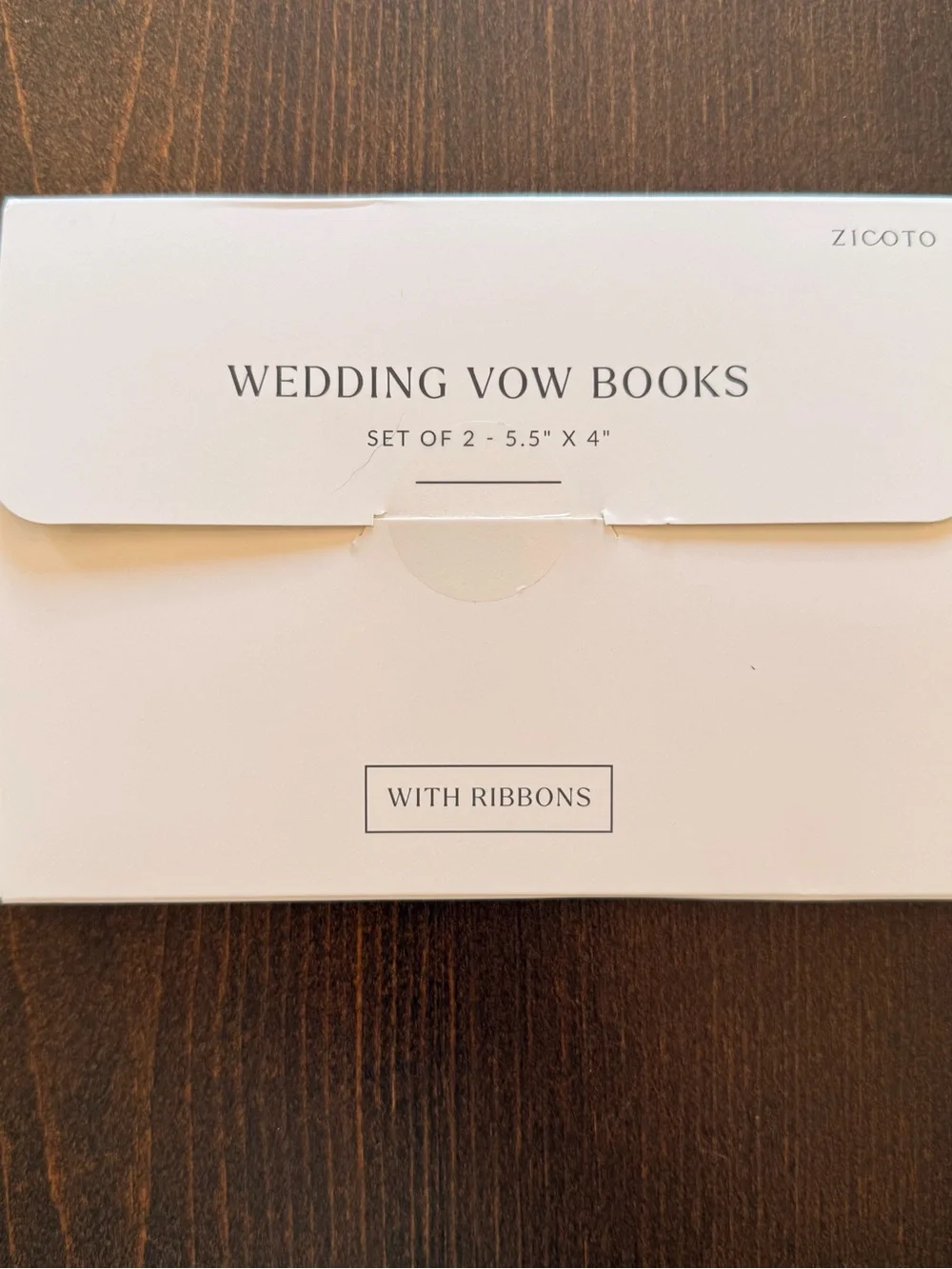 Wedding Vow Books Cards Set with Soft Ribbons NEW Husband and Wife